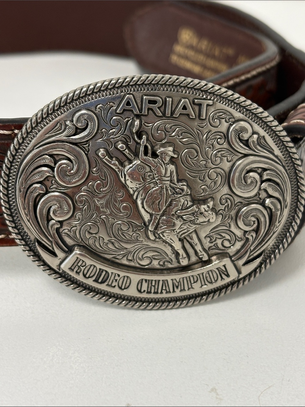 Ariat Kid's Tooled Billet Western Belt multi color